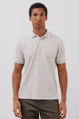 Cortefiel Polo rayas oxford Kaki