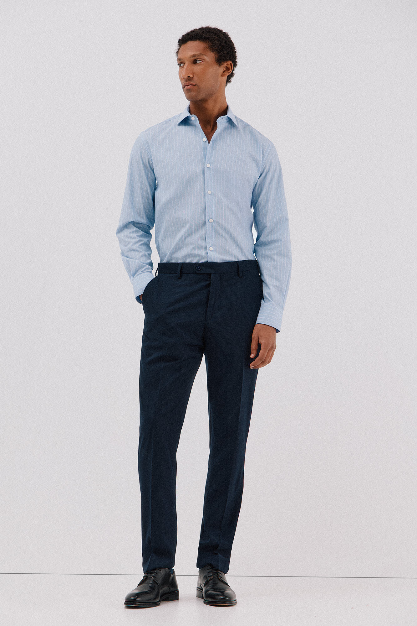 Cortefiel Camisa vestir rayas f&aacute;cil plancha