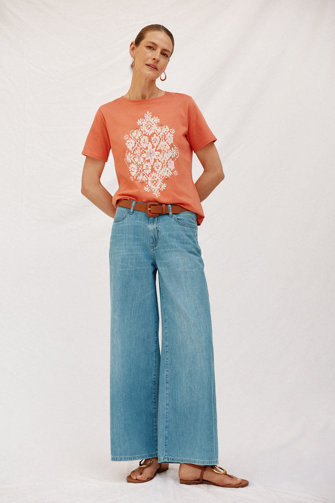 Cortefiel Playera estampado posicional