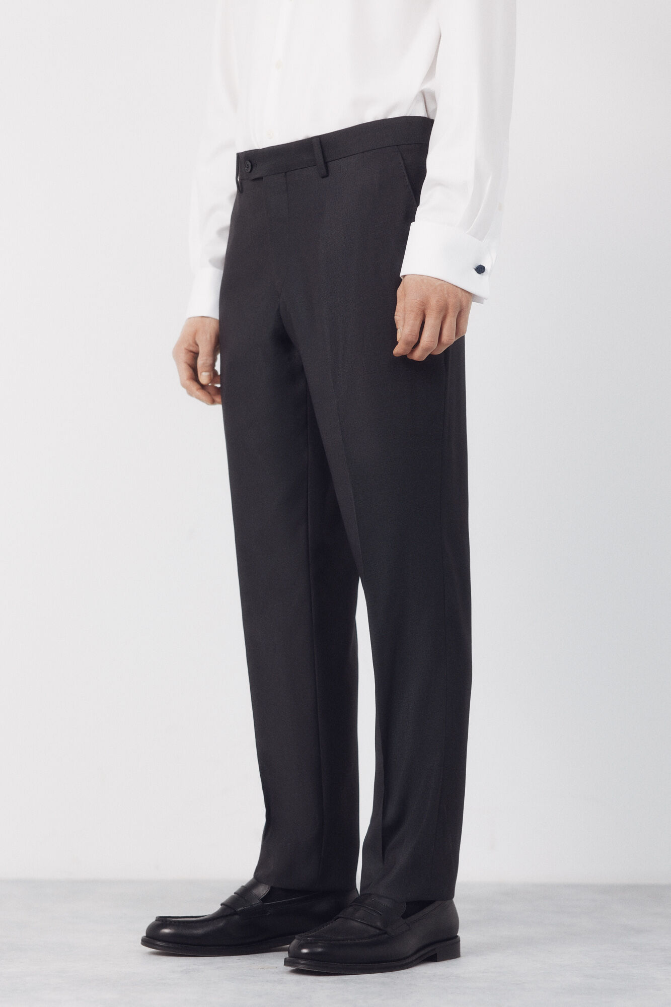 Cortefiel Pantal&oacute;n traje estructura Serie XXI Gris oscuro