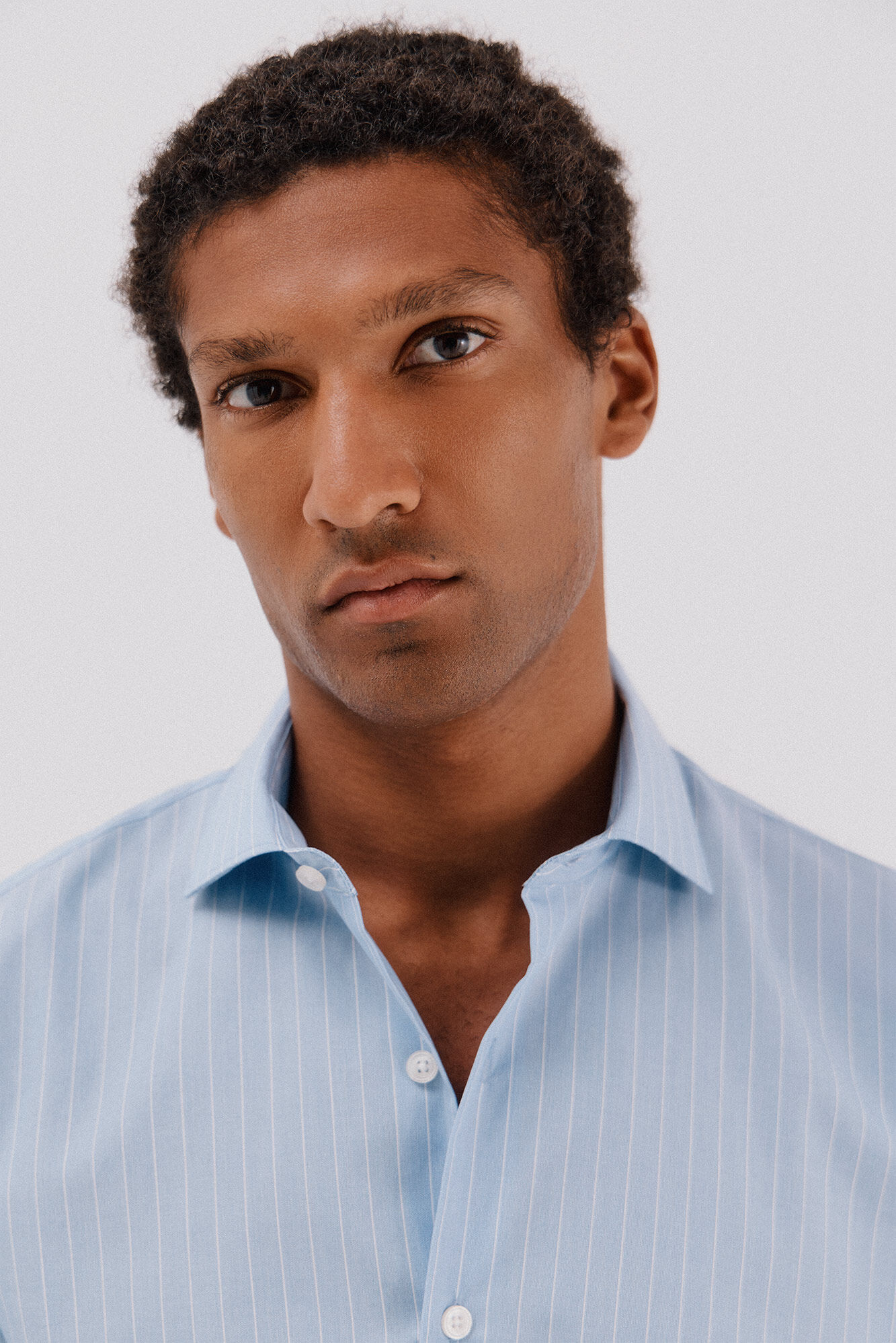 Cortefiel Camisa vestir rayas f&aacute;cil plancha Azul