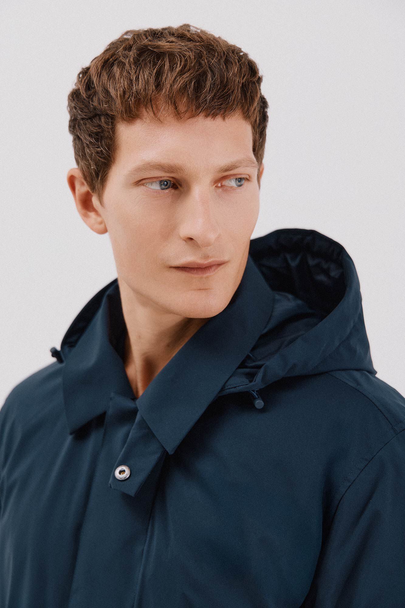 Cortefiel Gabardina t&eacute;cnica Azul marino