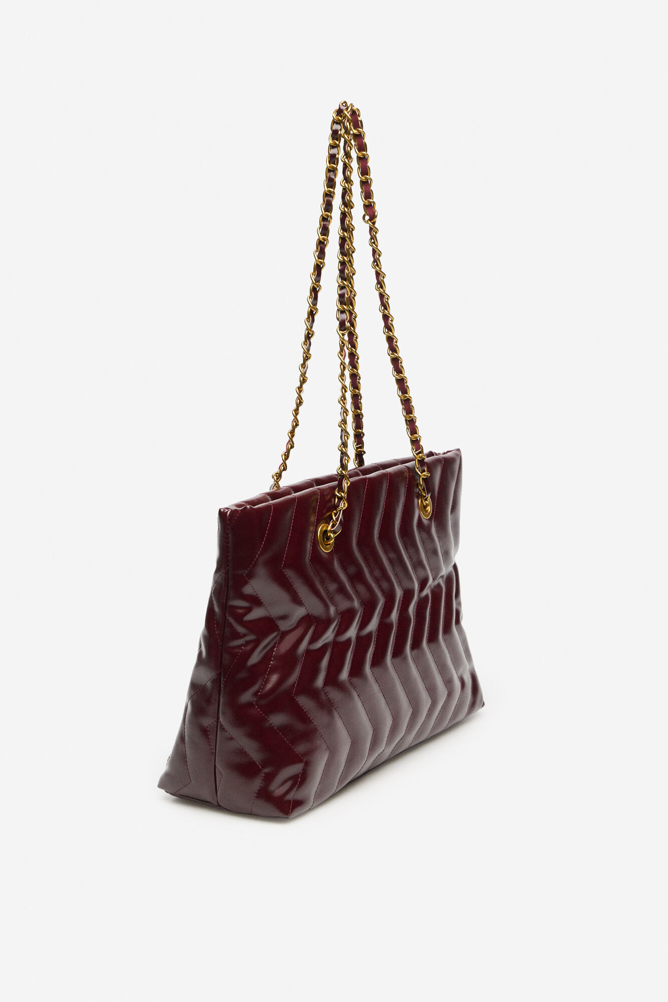 Cortefiel Shopper acolchado Vino