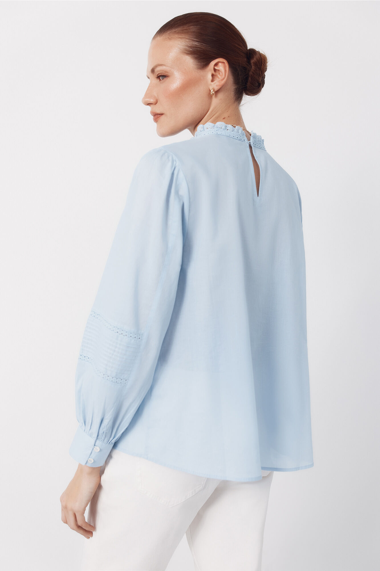 Cortefiel Blusa bordada Azul