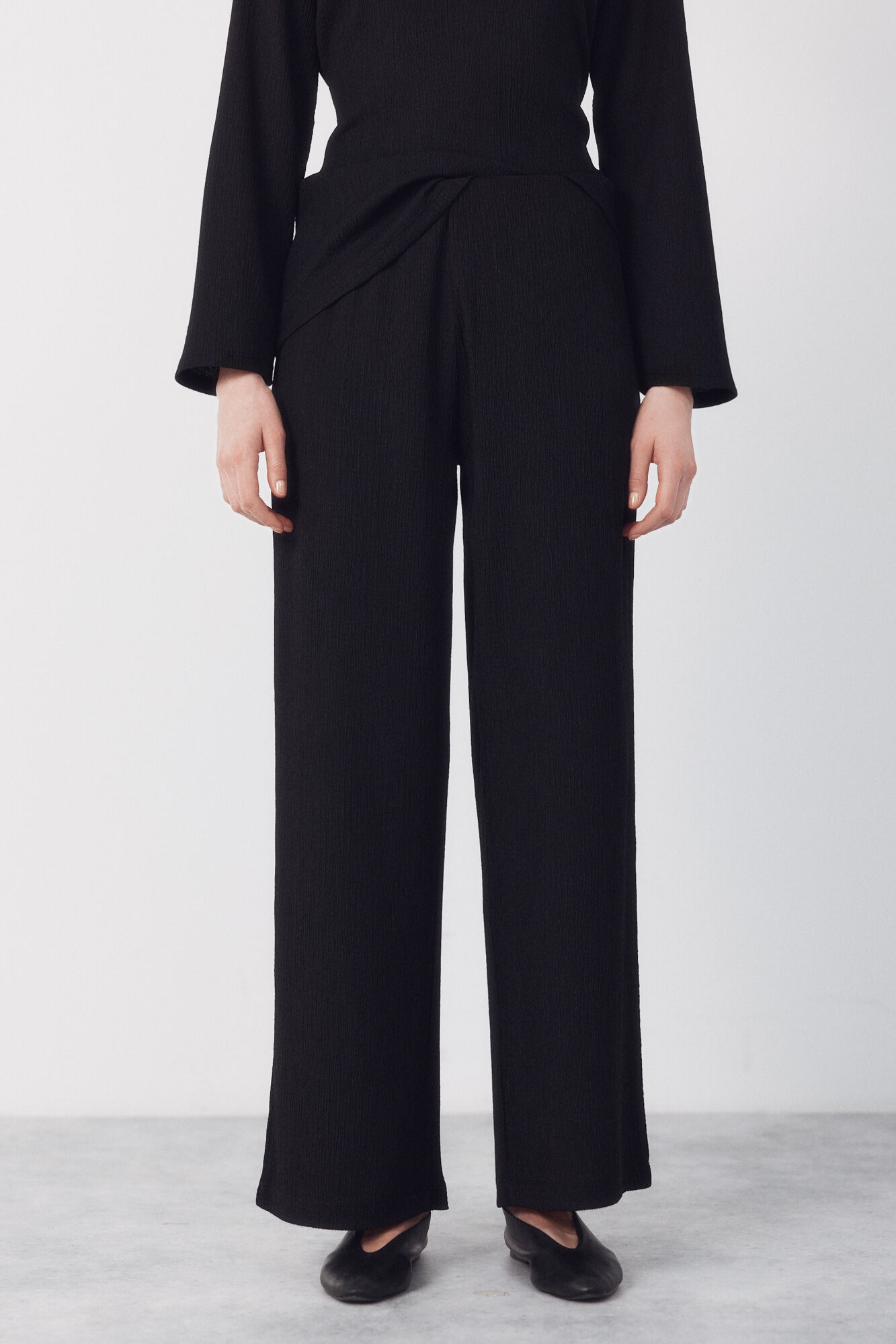 Cortefiel Pantal&oacute;n de tejido Negro