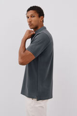 Cortefiel Polo básico piqué Gris