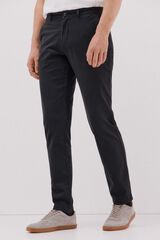 Cortefiel Pantalón chino print slim Negro