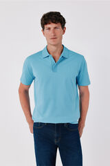 Cortefiel Polo textura Turquesa