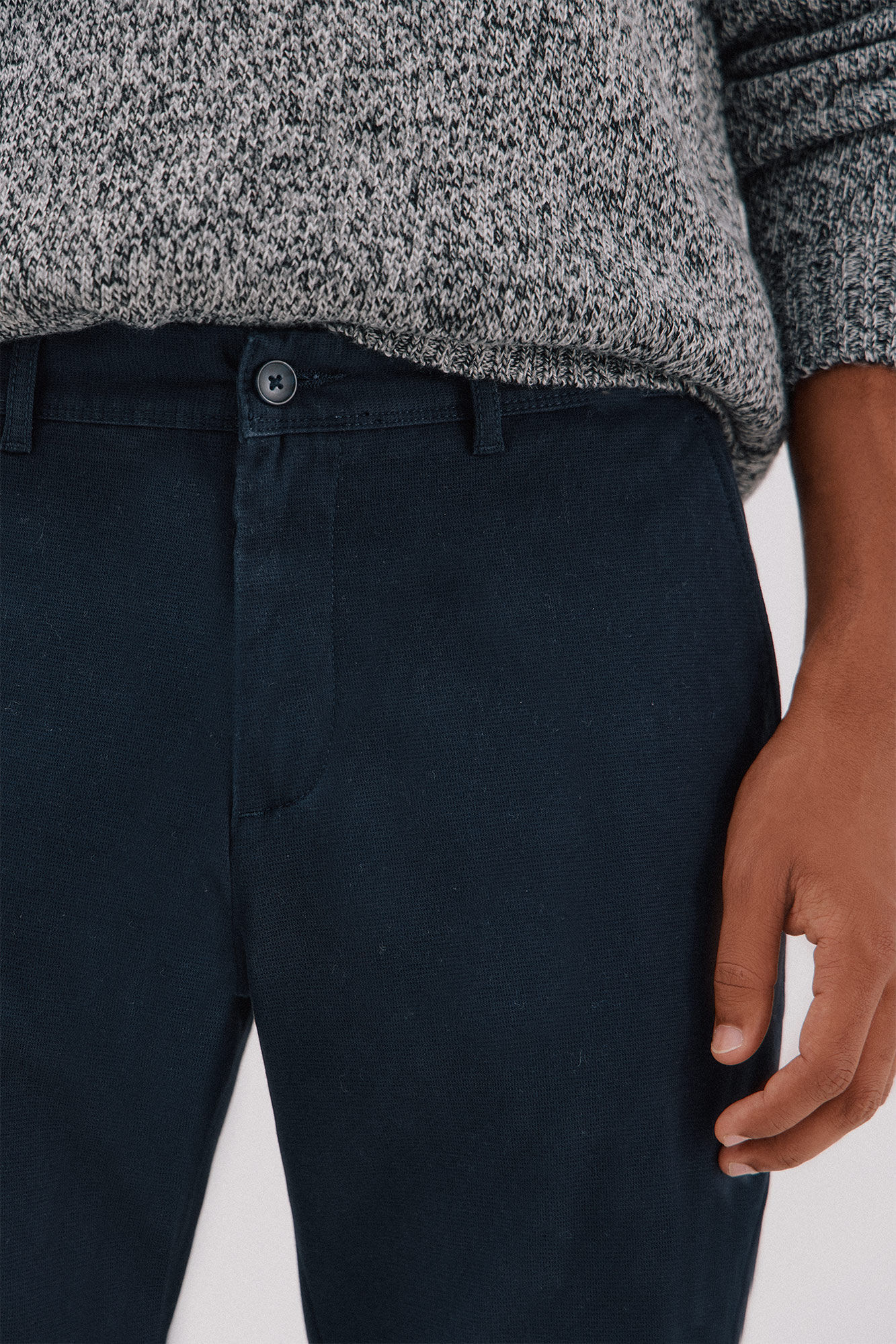 Cortefiel Pantal&oacute;n chino print slim Azul oscuro