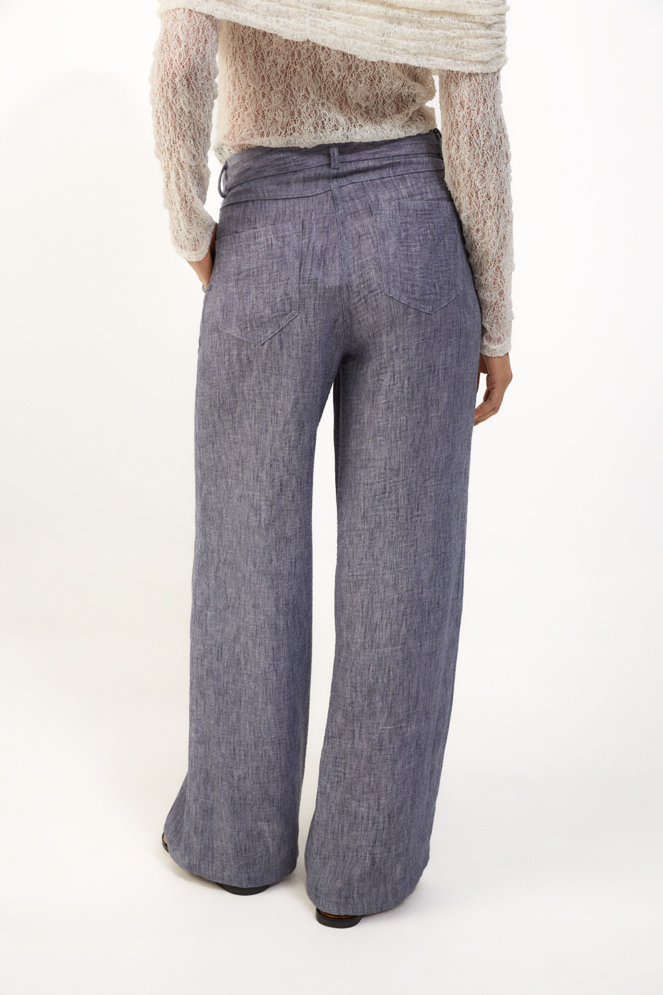 Slowlove Pantal&oacute;n fluido &iacute;ndigo Azul