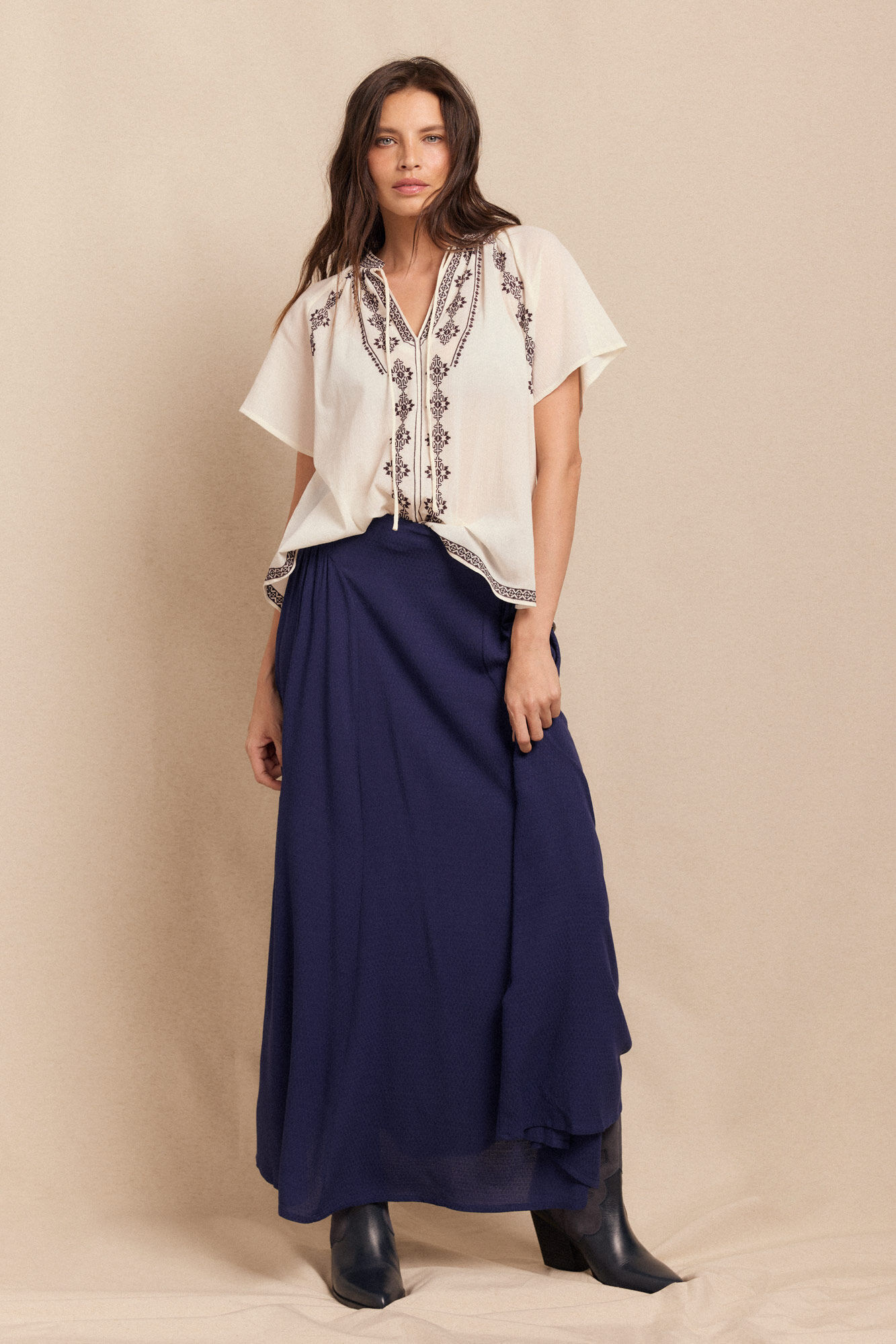 Slowlove Blusa bordados Blanco