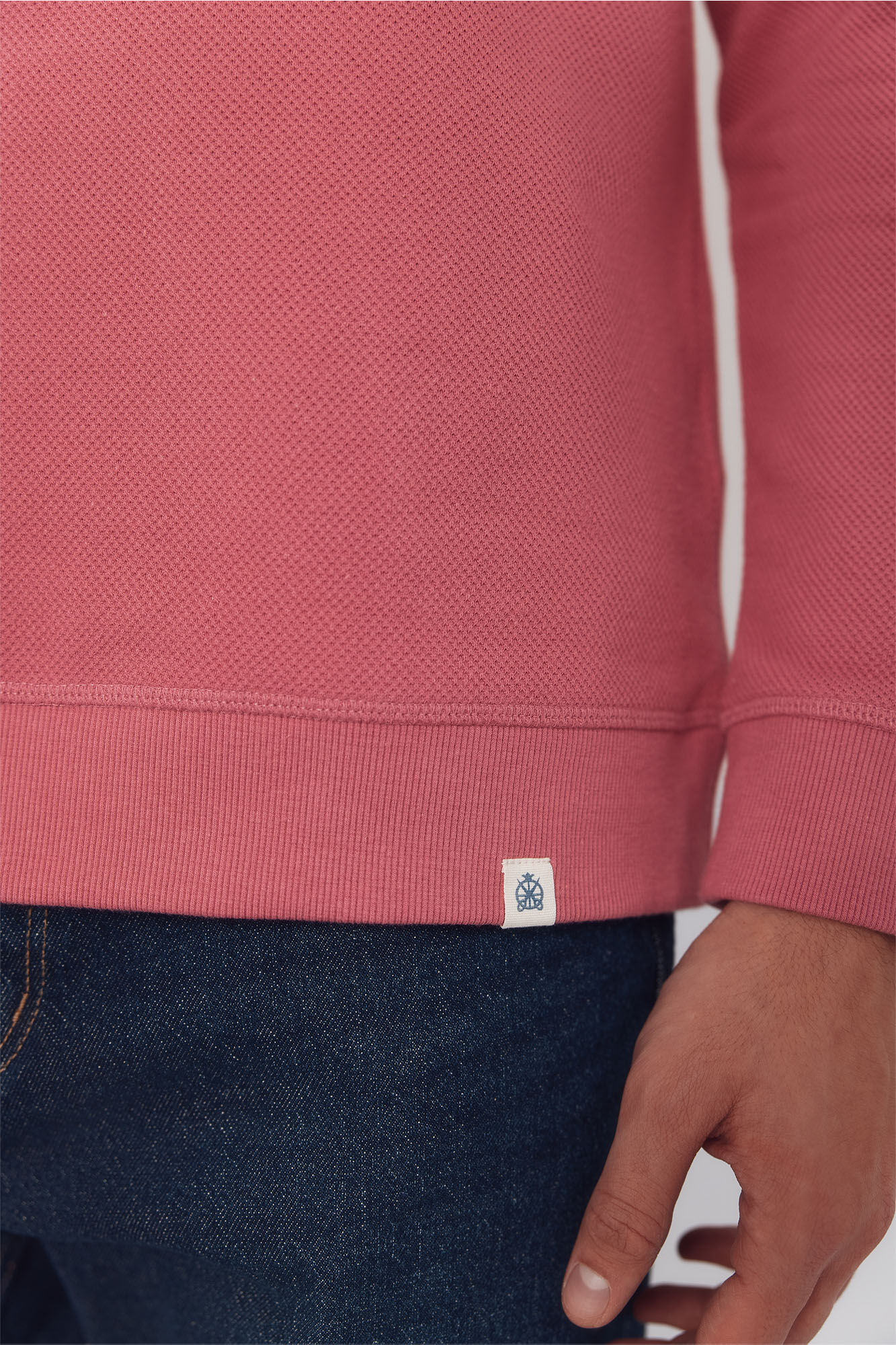 Cortefiel Sudadera estructura cuello caja Rosa