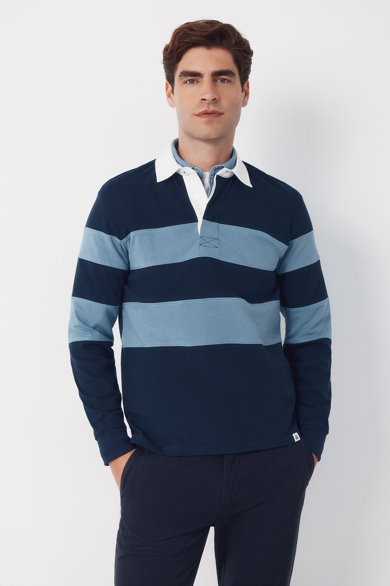 Cortefiel Polo rugby Azul marino