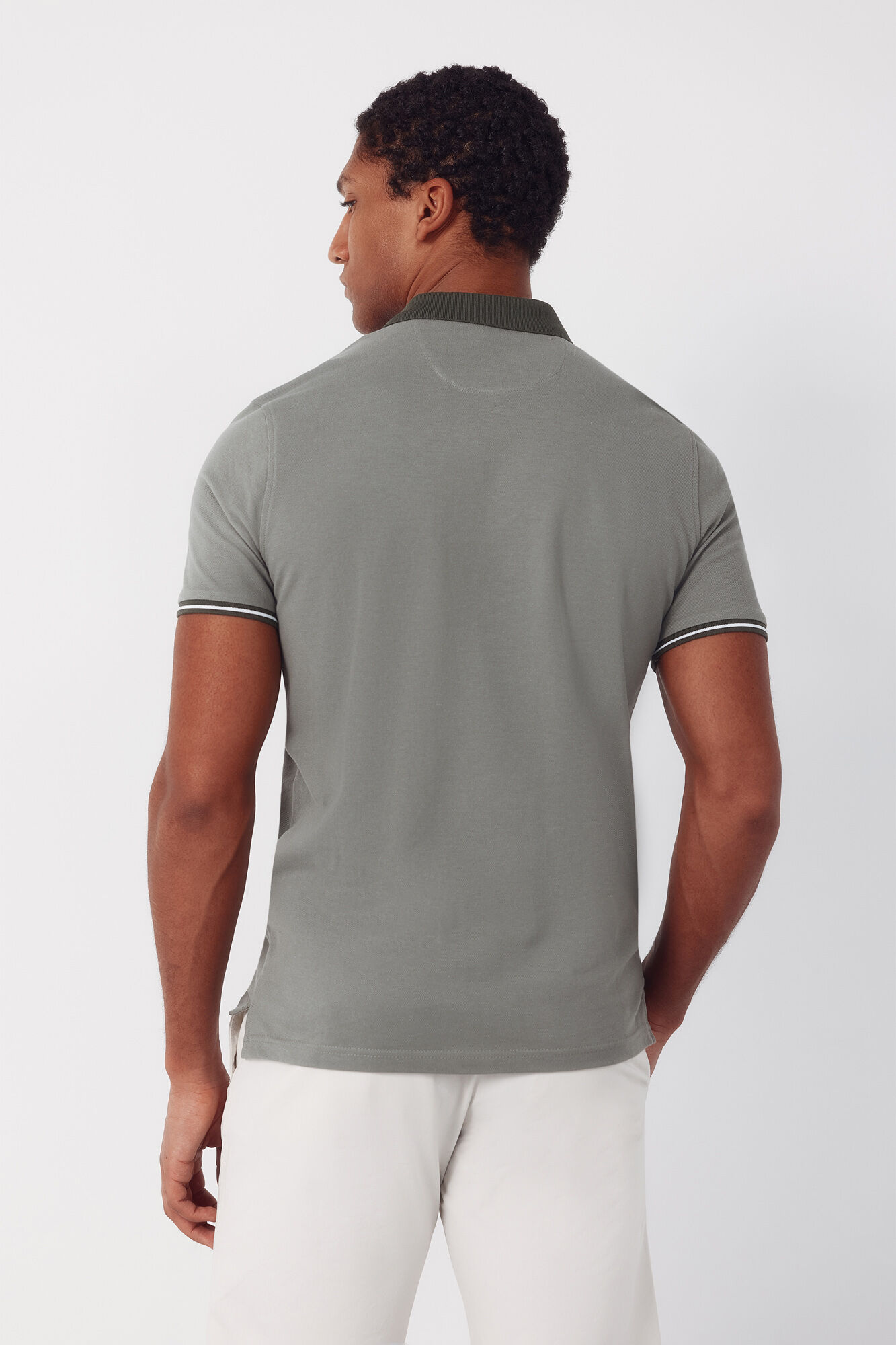 Cortefiel Polo piqu&eacute; Kaki