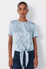 Cortefiel Top combinado estampado Azul