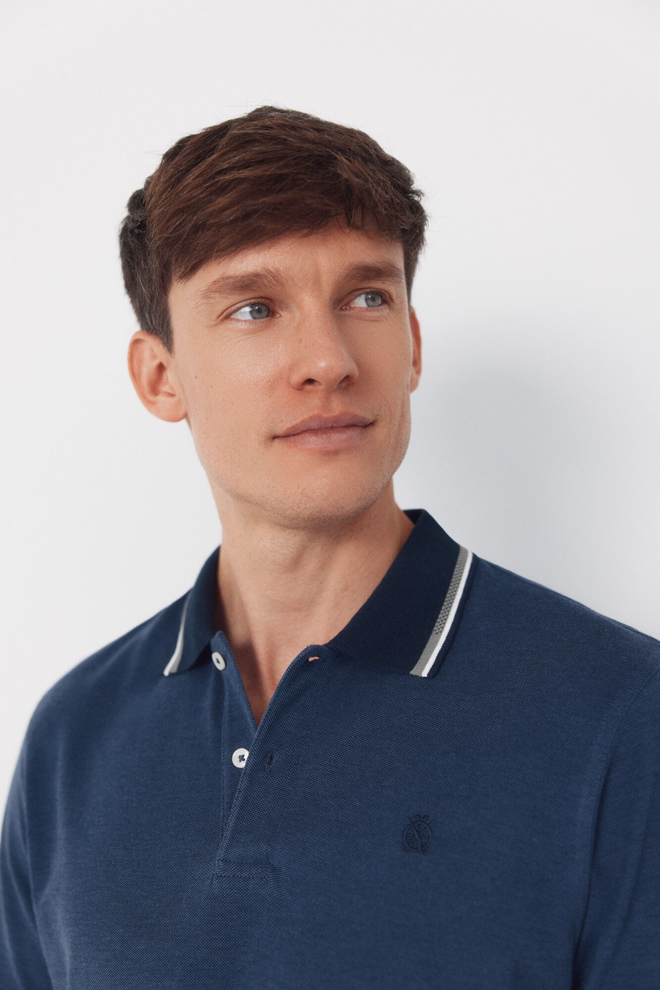 Cortefiel Polo oxford Azul marino