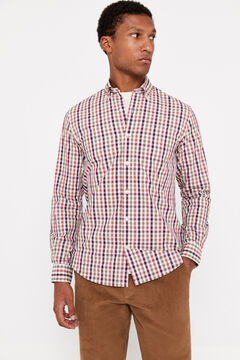 Cortefiel Camisa cuadros coolmax Rosa