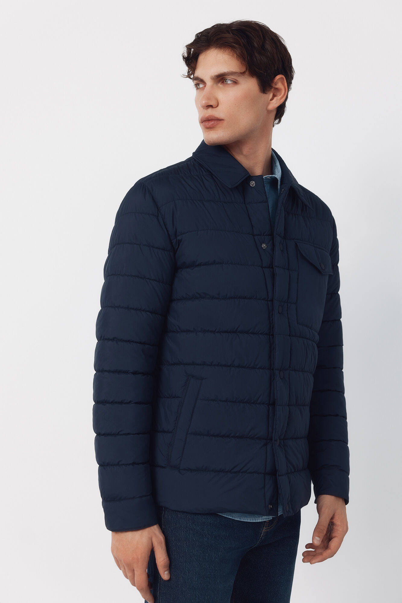 Cortefiel Sobrecamisa acolchada ultralight Azul marino