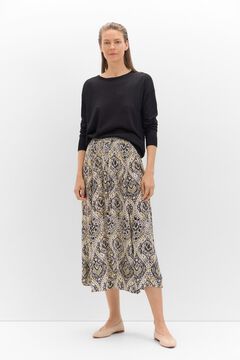 Cortefiel Falda larga estampada Multicolor