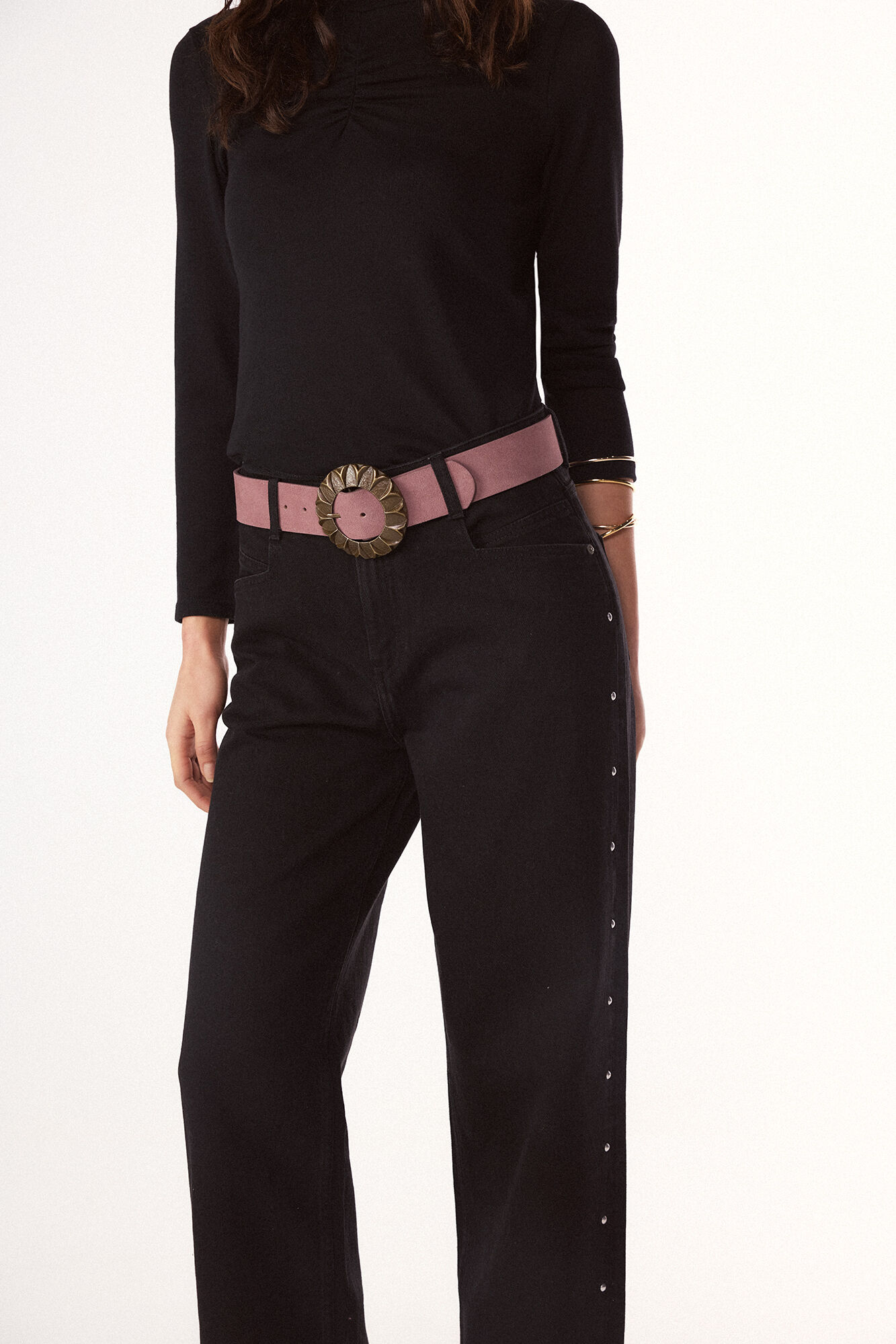 Slowlove Jeans con tachas Negro