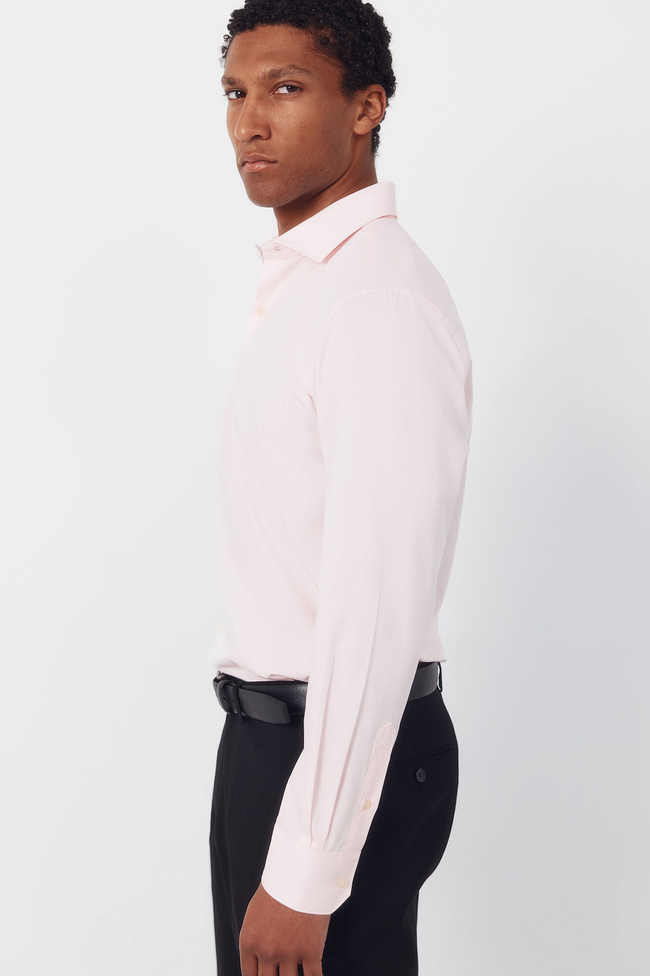 Cortefiel Camisa vestir lisa f&aacute;cil plancha Rosa
