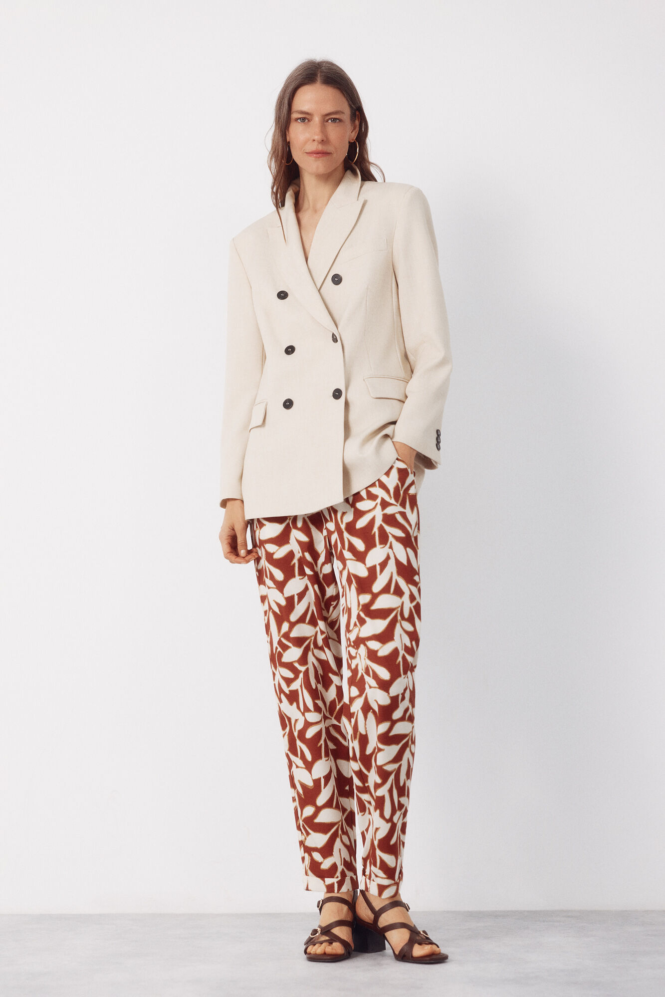 Cortefiel Pantal&oacute;n fluido con textura