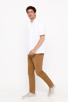 Cortefiel Pantalón chino ligero slim fit Marrón