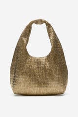 Cortefiel Bolsa mini hobo Dorado