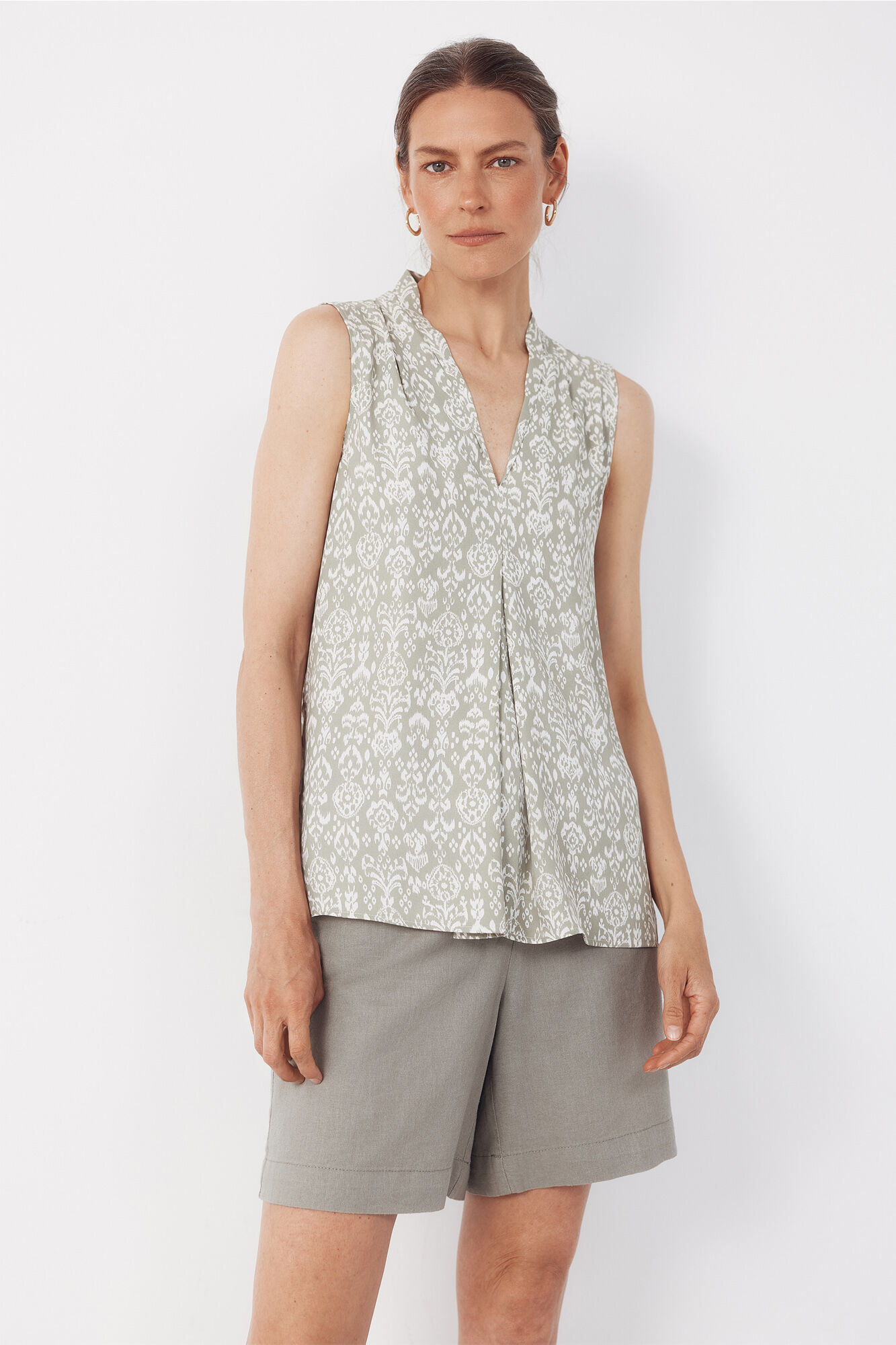 Cortefiel Blusa fluida con pliegues
