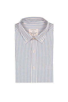 Cortefiel Camisa rayas planchado fácil Azul