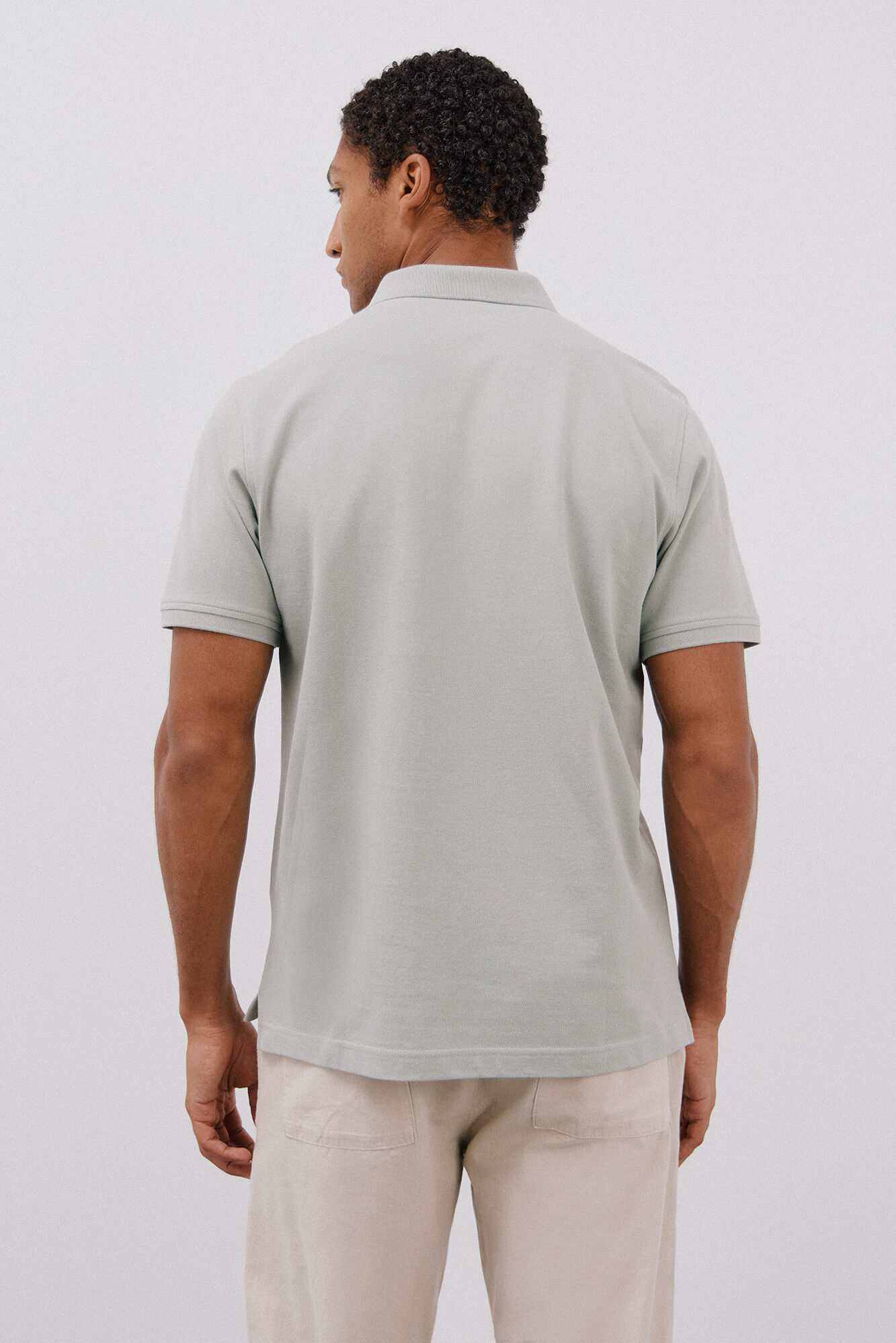 Cortefiel Polo b&aacute;sico piqu&eacute; Kaki