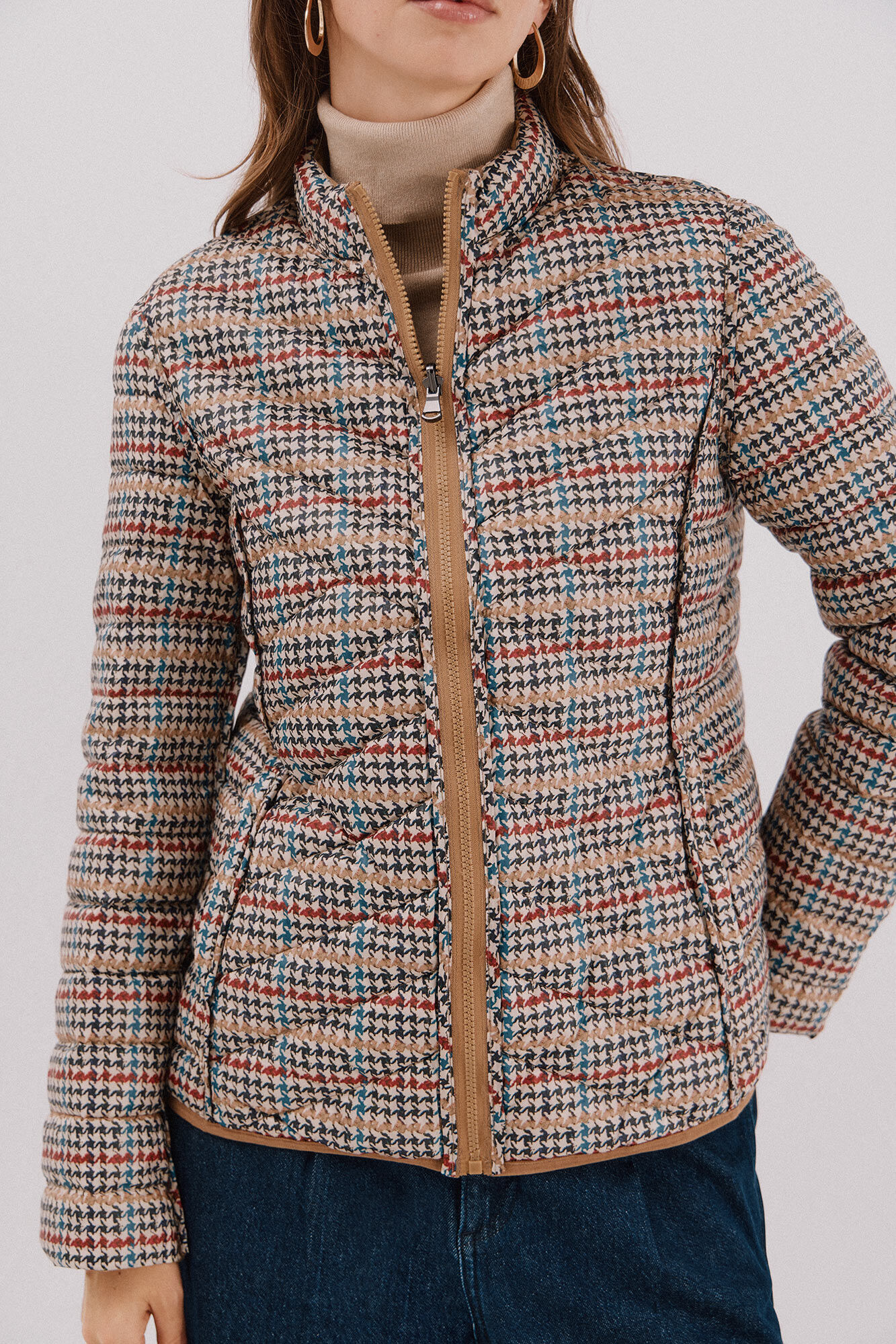 Cortefiel Chamarra reversible plumas