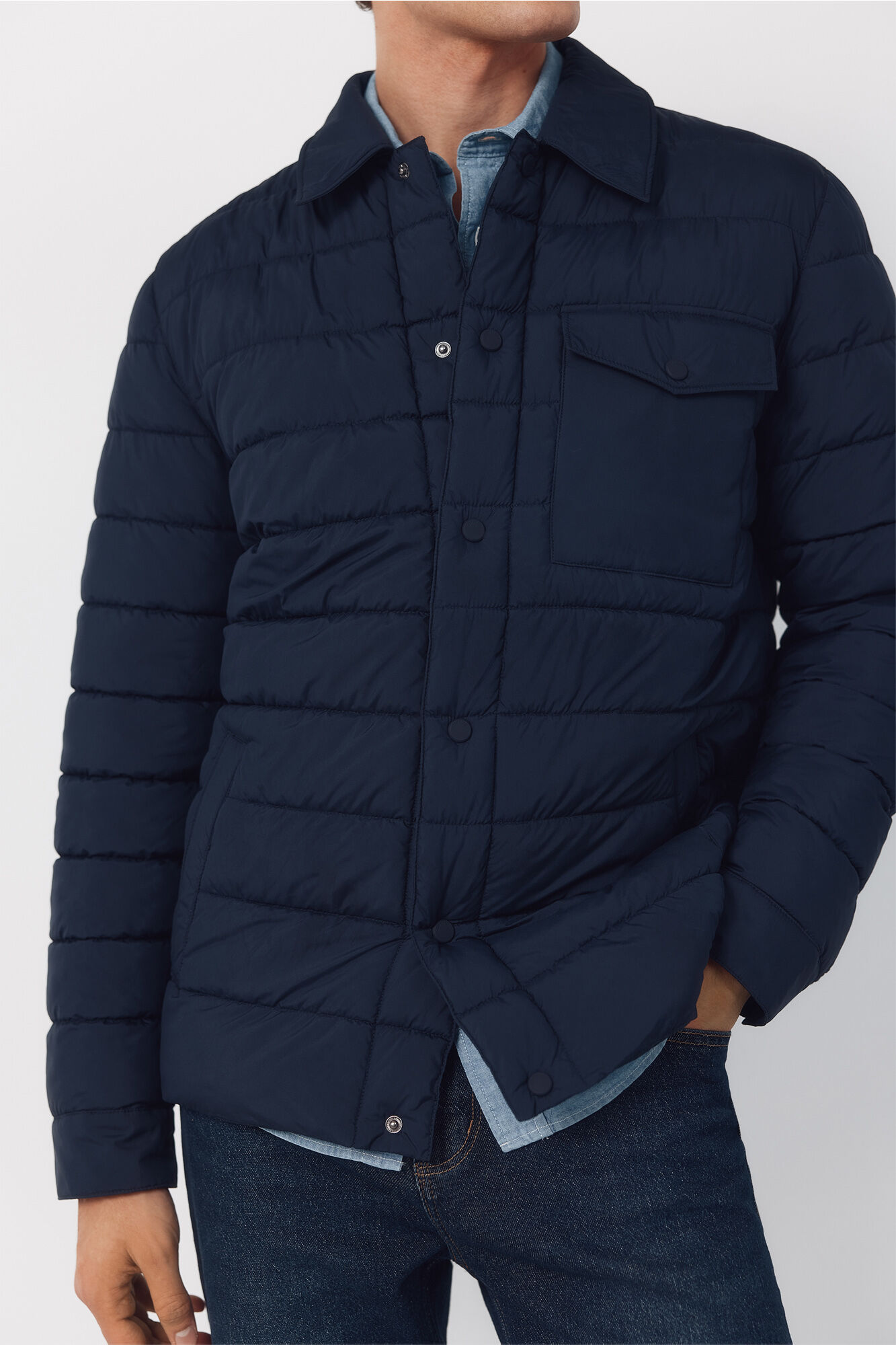 Cortefiel Sobrecamisa acolchada ultralight Azul marino