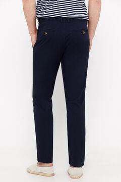 Cortefiel Pantalón chino ligero slim fit Azul marino