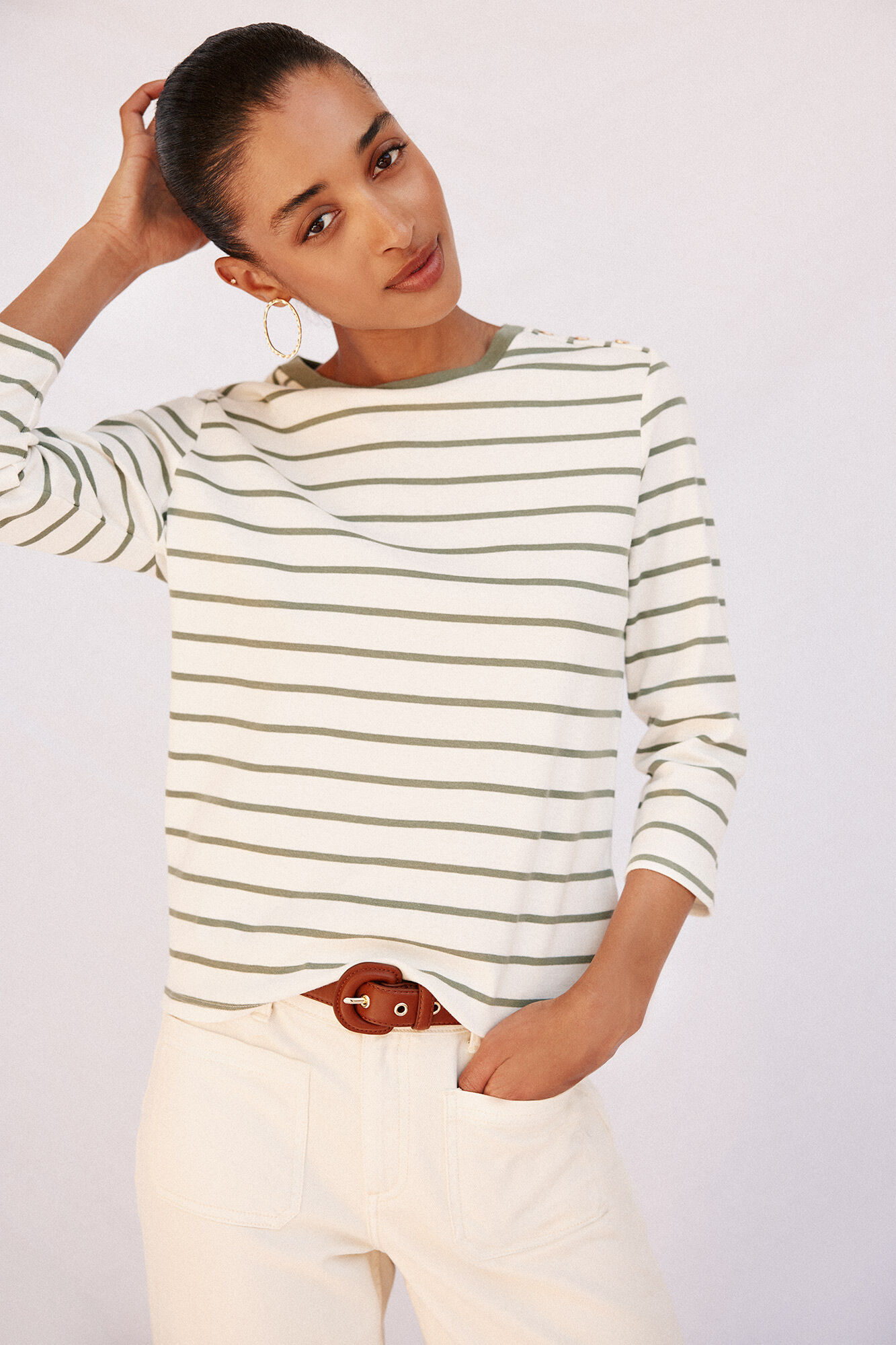 Cortefiel Playera b&aacute;sica Estampado verde