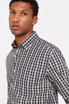 Cortefiel Camisa cuadros coolmax Azul oscuro