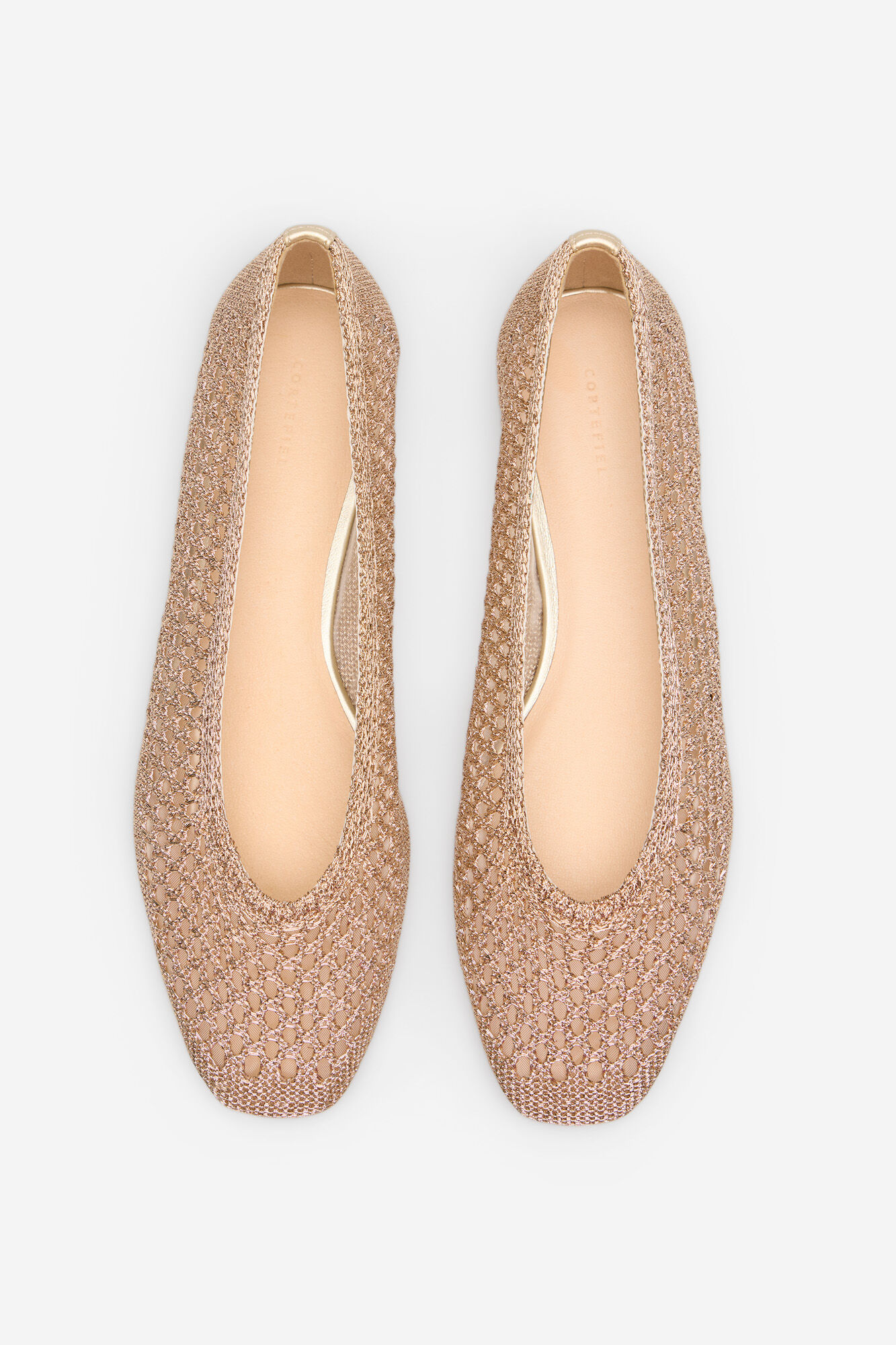 Cortefiel Bailarina con detalle de trenza Amarillo