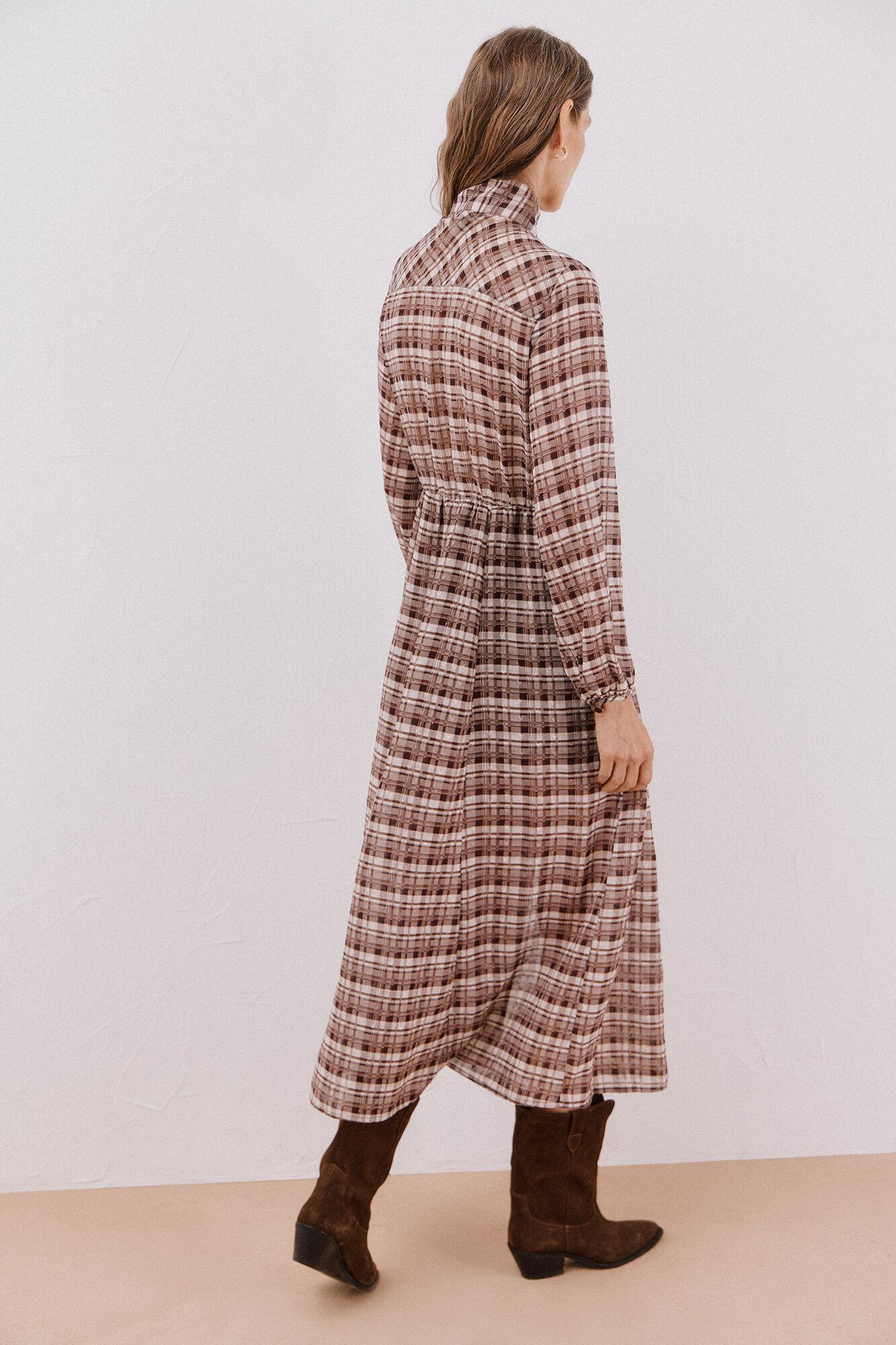 Cortefiel Vestido fluido estampado Multicolor