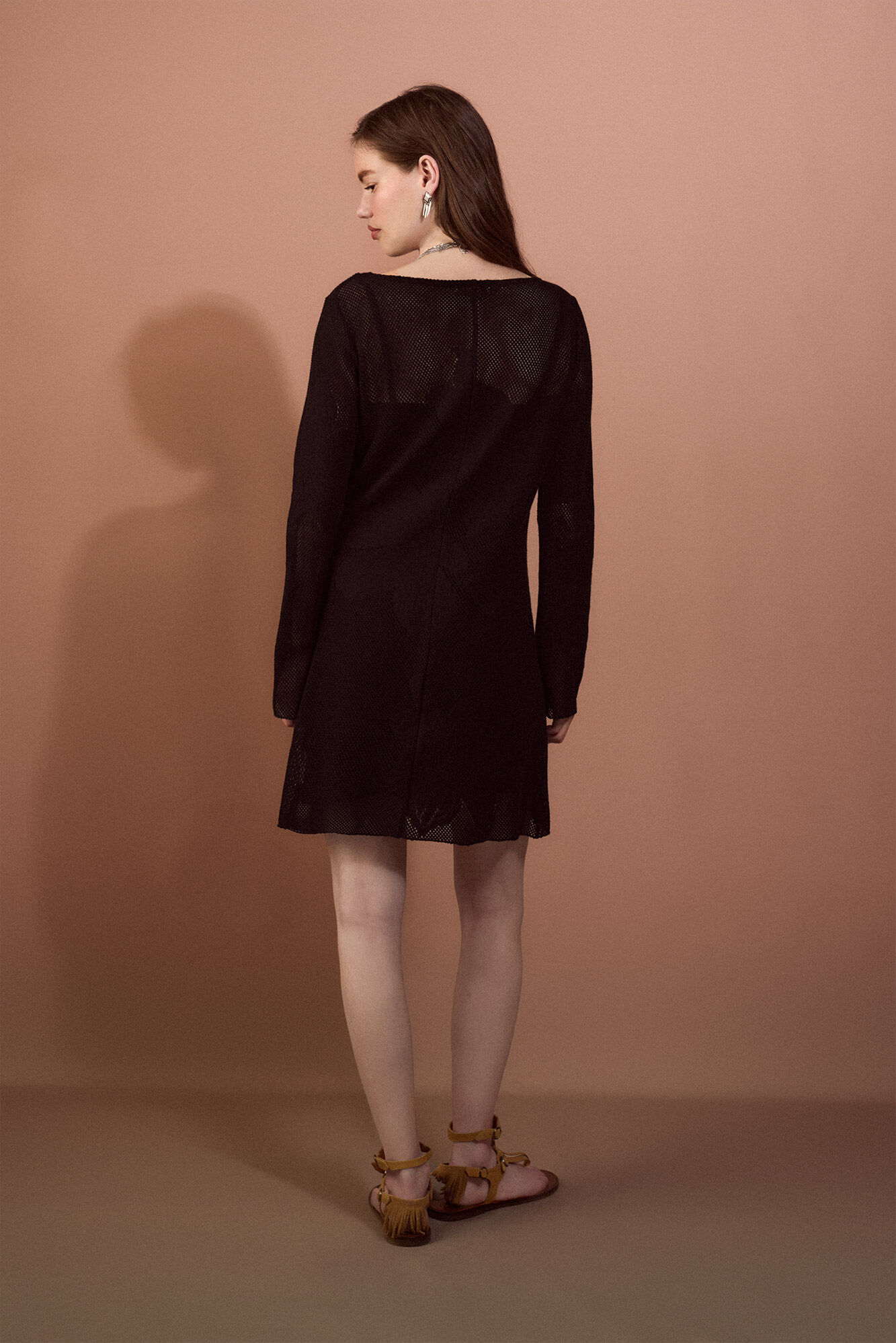 Slowlove Vestido punto Negro