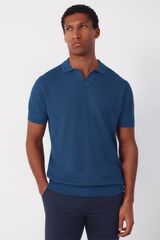 Cortefiel Jersey polo piqu&eacute; manga corta Azul