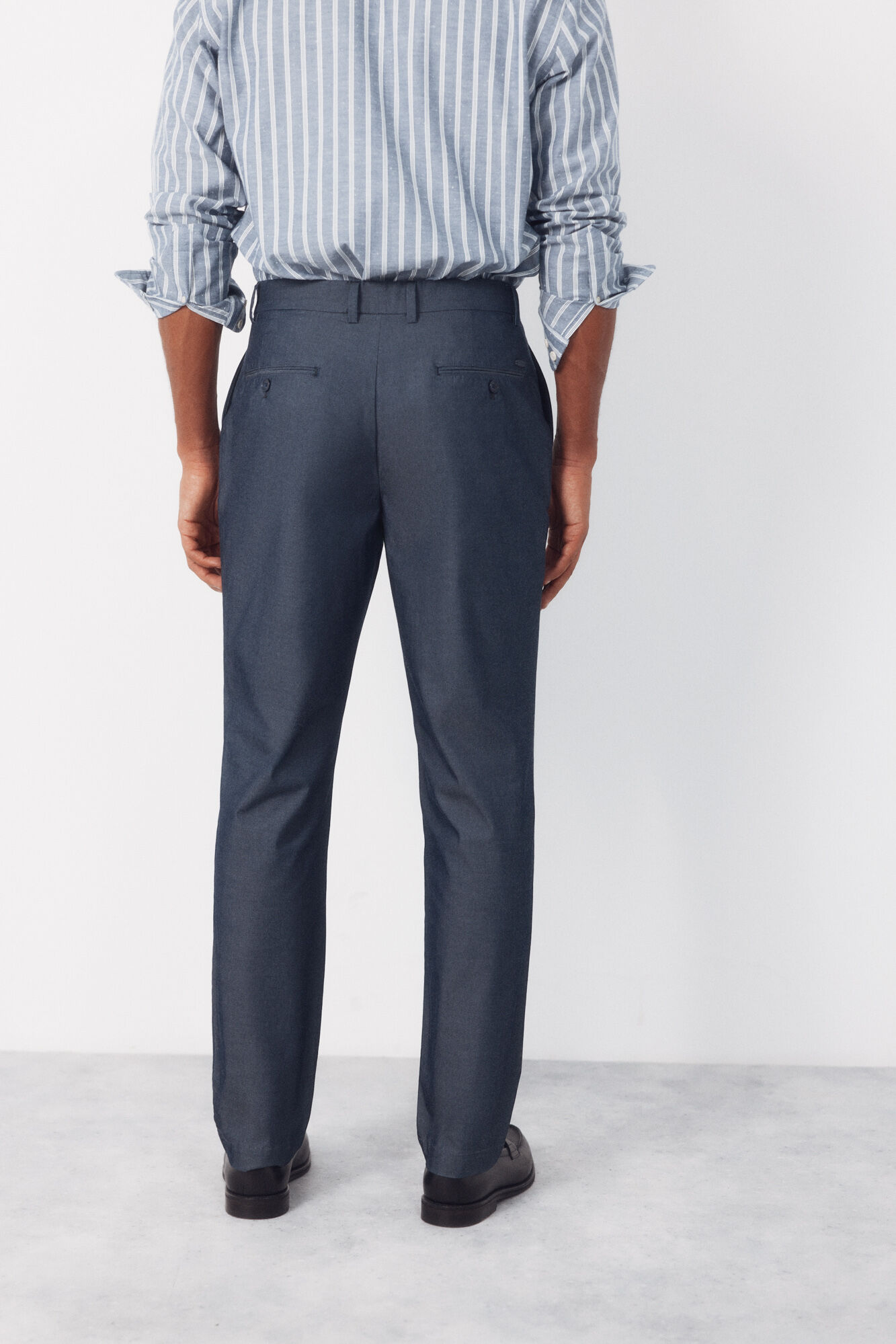 Cortefiel Chino pinzas tapered Azul oscuro