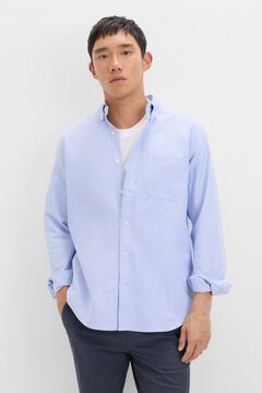 Cortefiel Camisa oxford liso Azul oscuro