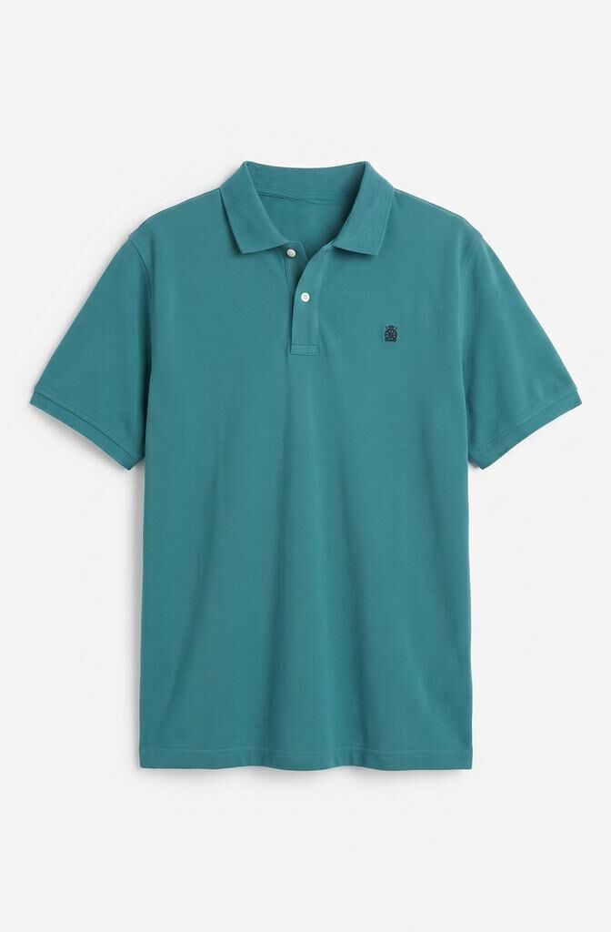 Cortefiel Polo b&aacute;sico piqu&eacute; Verde