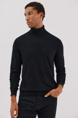 Cortefiel Su&eacute;ter algod&oacute;n cashmere cuello alto Negro
