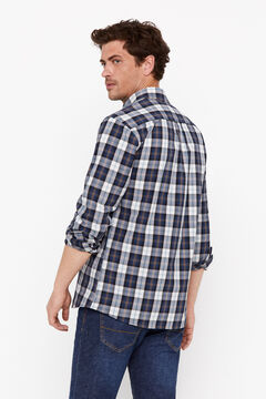 Cortefiel Camisa cuadros fácil plancha Azul