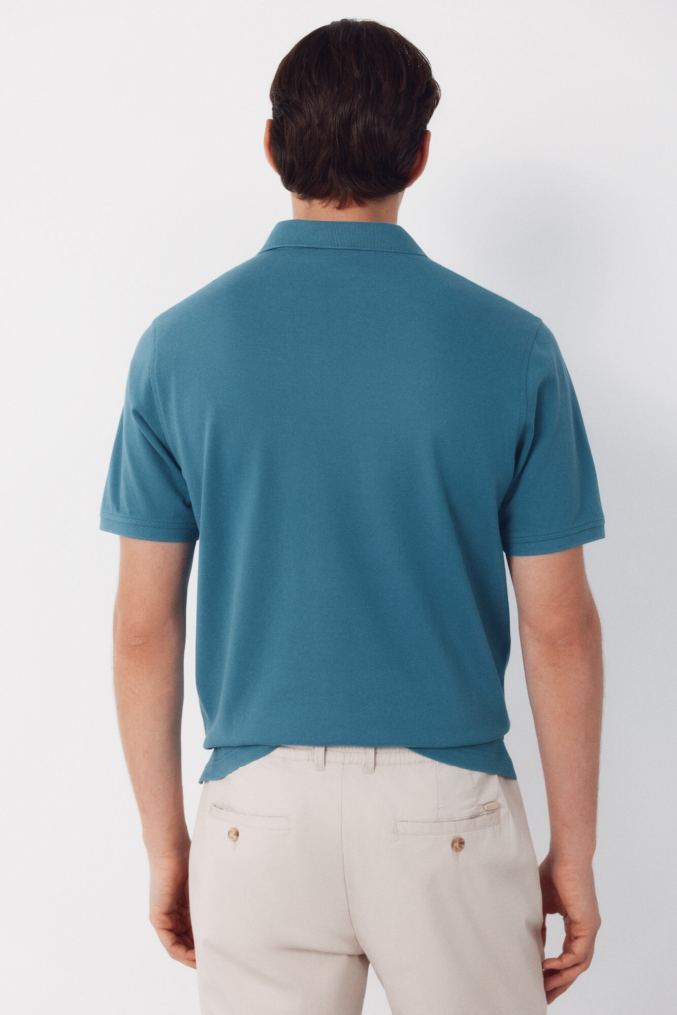 Cortefiel Polo b&aacute;sico piqu&eacute; Azul