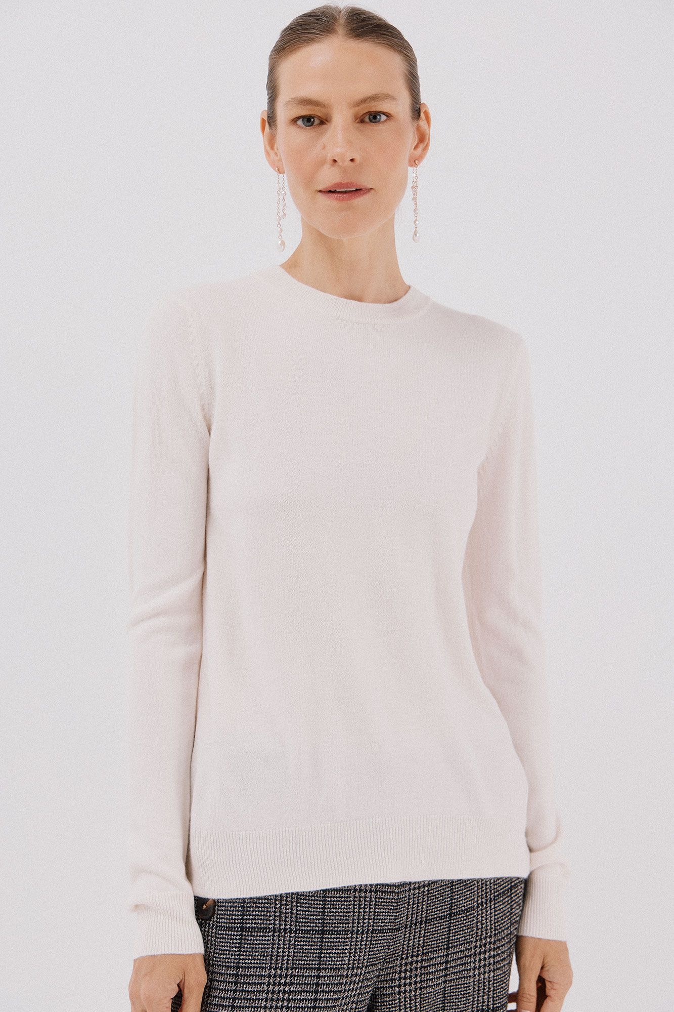 Cortefiel Su&eacute;ter tacto suave Blanco