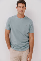 Cortefiel Playera básica piqué Azul