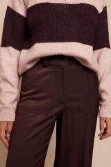 Slowlove Pantal&oacute;n satinado Marr&oacute;n oscuro