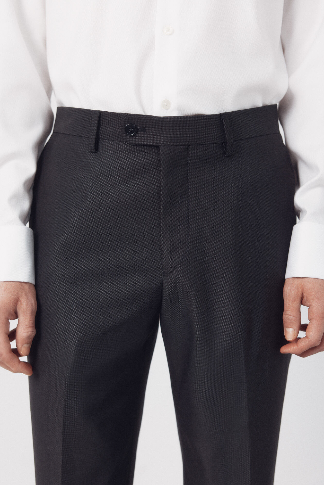Cortefiel Pantal&oacute;n traje estructura Serie XXI Gris oscuro